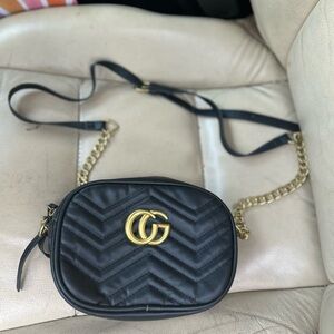 Black Quilted Crossbody purse